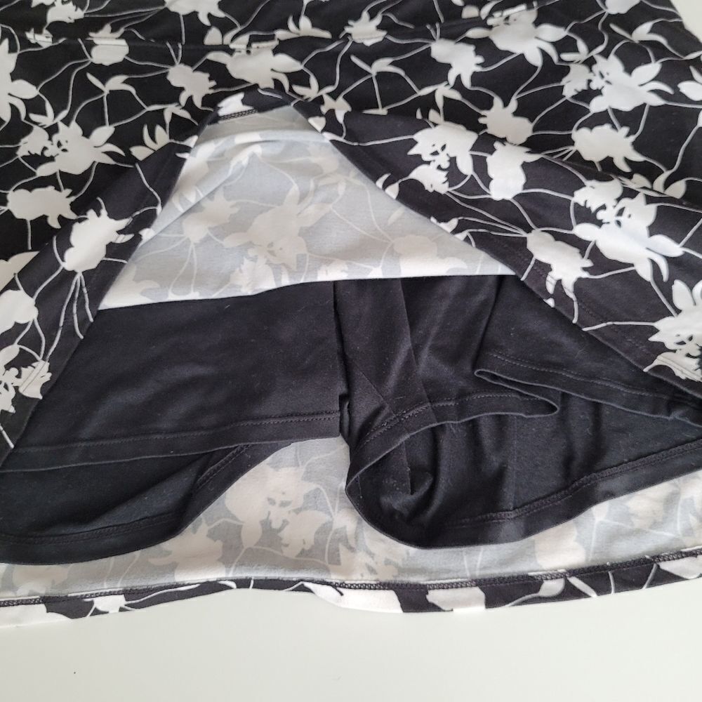 L Tranquility COLORADO black white SKORT SKIRT SHORTS LARGE - Picture 7 of 8